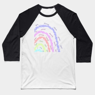 Colorful sparkle glitter rainbow art Baseball T-Shirt